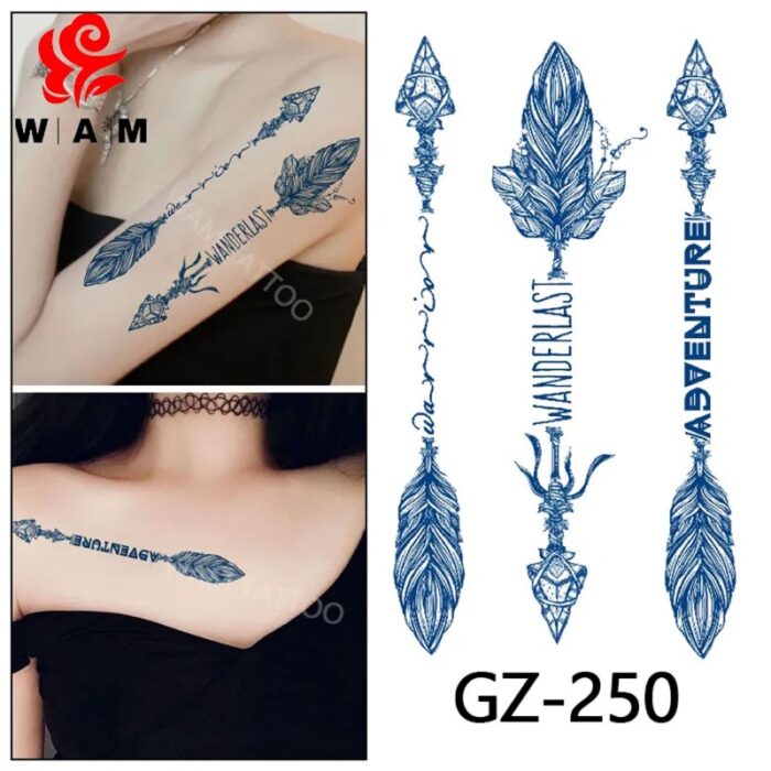 10327362_67db8a46ec67d ورقة وملصق تاتو الكتف شبه دائم مقاوم للماء حجم 18×11 سم - الصورة 1