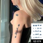 ورقة وملصق تاتو الكتف بعدة اشكال شبه دائم مقاوم للماء حجم 18×11 سم