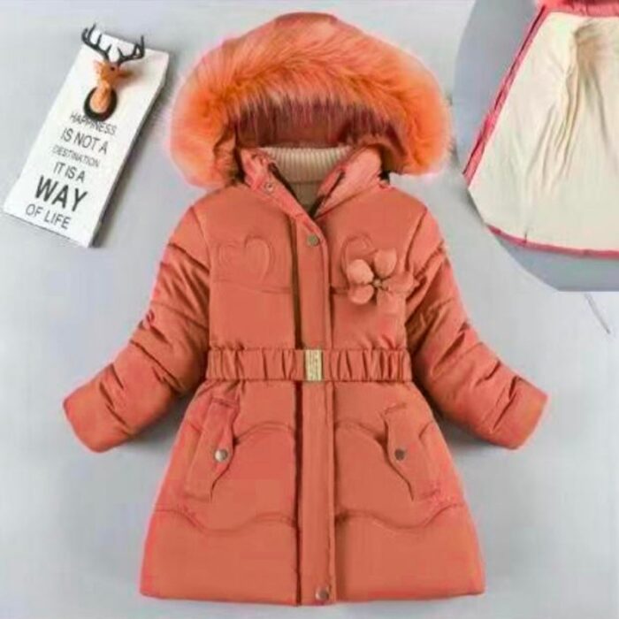 10327465_67db8aa54700f سترة بوليستر مبطنة مع طاقية (بتاني) للأطفال لون برتقالي غامق - الصورة 1