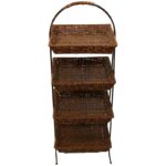 ⁦سلة قش 4طبقات مع معدن⁩ - الصورة ⁦7⁩