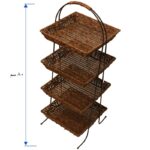 ⁦سلة قش 4طبقات مع معدن⁩ - الصورة ⁦11⁩