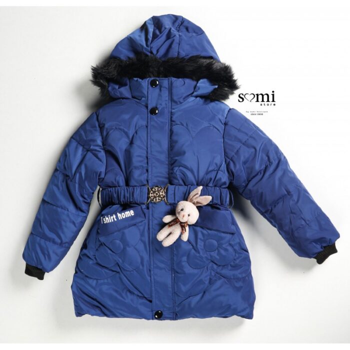 ⁦سترة بوليستر مبطنة من الداخل للأطفال لون أزرق من Sami Boutique⁩ - الصورة ⁦4⁩