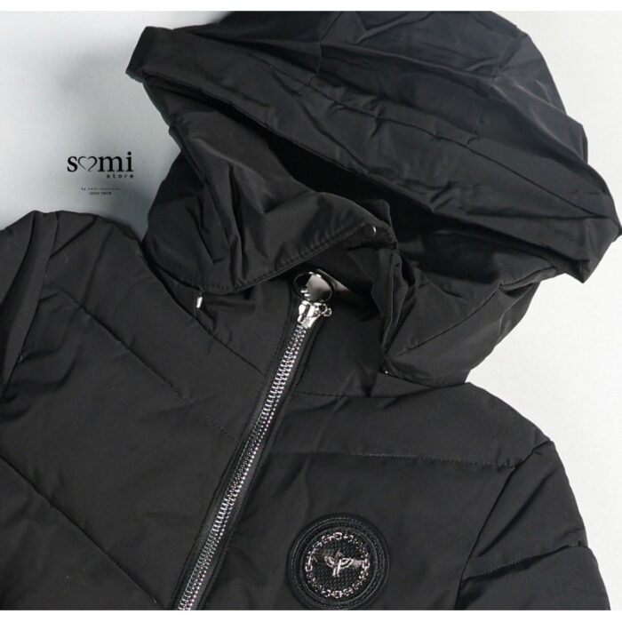 ⁦سترة بوليستر مبطنة من الداخل للشباب لون أسود من Sami Boutique⁩ - الصورة ⁦3⁩