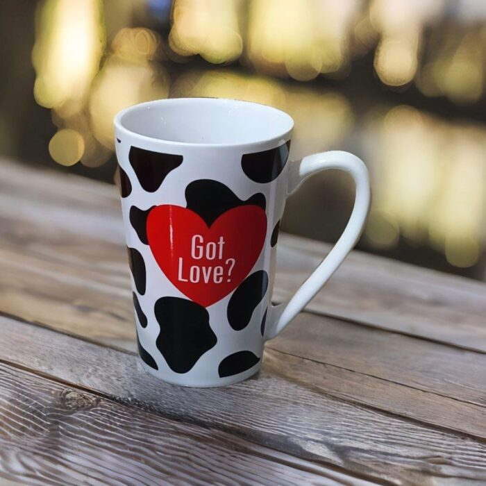 ⁦مج لون أبيض مع أسود GotLove⁩ - الصورة ⁦2⁩