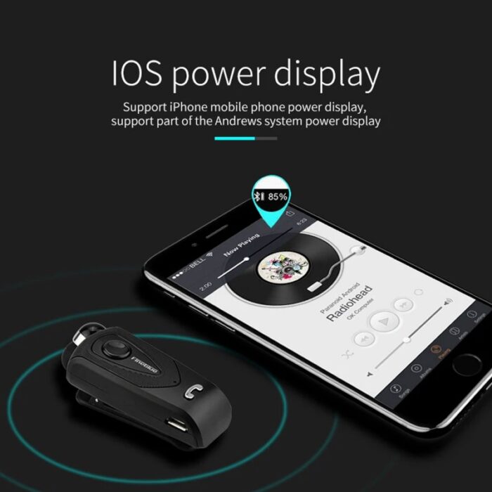 ⁦سماعة اذن بلوتوث من فاين بلو لون اسود- Fineblue F930 In-ear Bluetooth Handsfree⁩ - الصورة ⁦4⁩