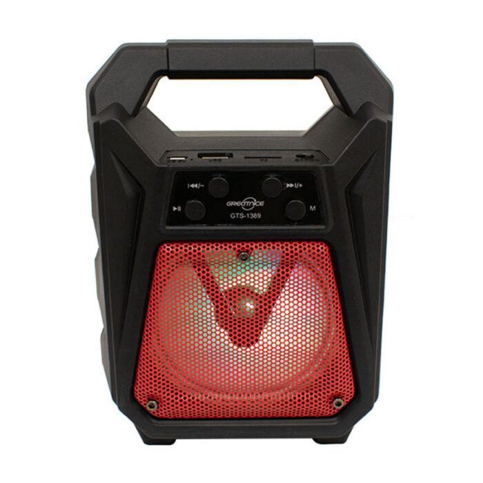 ⁦سماعة سبيكر صغيرة لون أسود -ANSTY GTS-1389 Wireless Portable Rechargeable Mini Speaker GTS-1389 with Bluetooth⁩ - الصورة ⁦3⁩