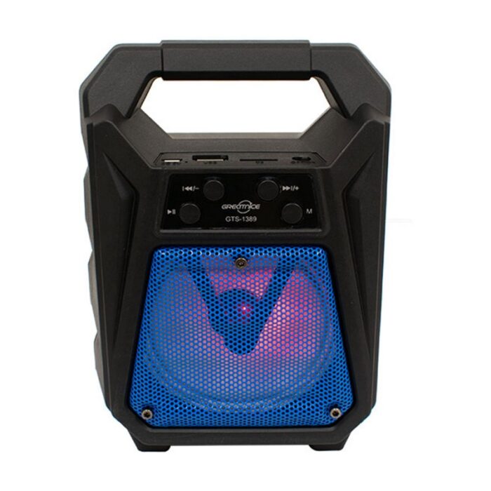 ⁦سماعة سبيكر صغيرة لون أسود -ANSTY GTS-1389 Wireless Portable Rechargeable Mini Speaker GTS-1389 with Bluetooth⁩ - الصورة ⁦5⁩