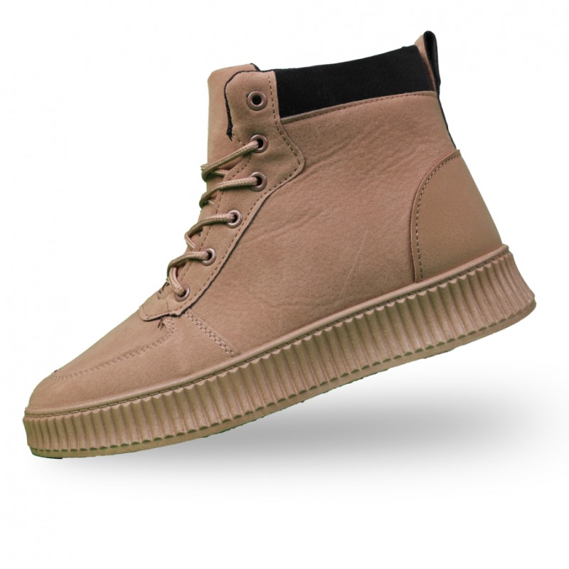 ⁦حذاء كاجوال شبابي ساق طويل للرجال لون بني فاتح⁩ - الصورة ⁦1⁩