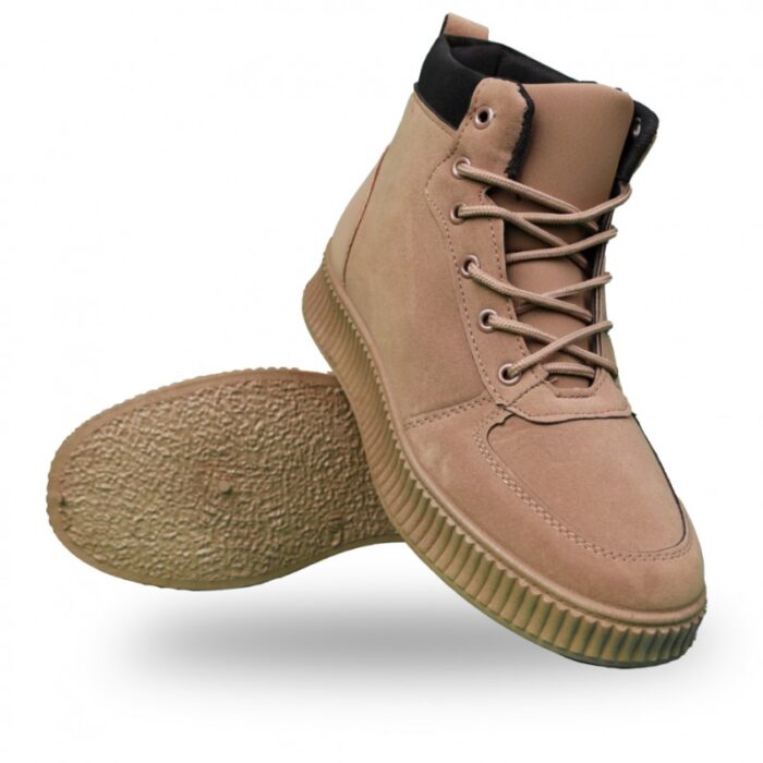 ⁦حذاء كاجوال شبابي ساق طويل للرجال لون بني فاتح⁩ - الصورة ⁦2⁩
