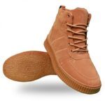 حذاء كاجوال شبابي ساق طويل للرجال لون كاكي