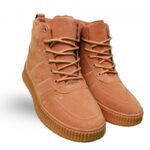 ⁦حذاء كاجوال شبابي ساق طويل للرجال لون كاكي⁩ - الصورة ⁦2⁩