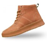 ⁦حذاء كاجوال شبابي ساق طويل للرجال لون كاكي⁩ - الصورة ⁦4⁩