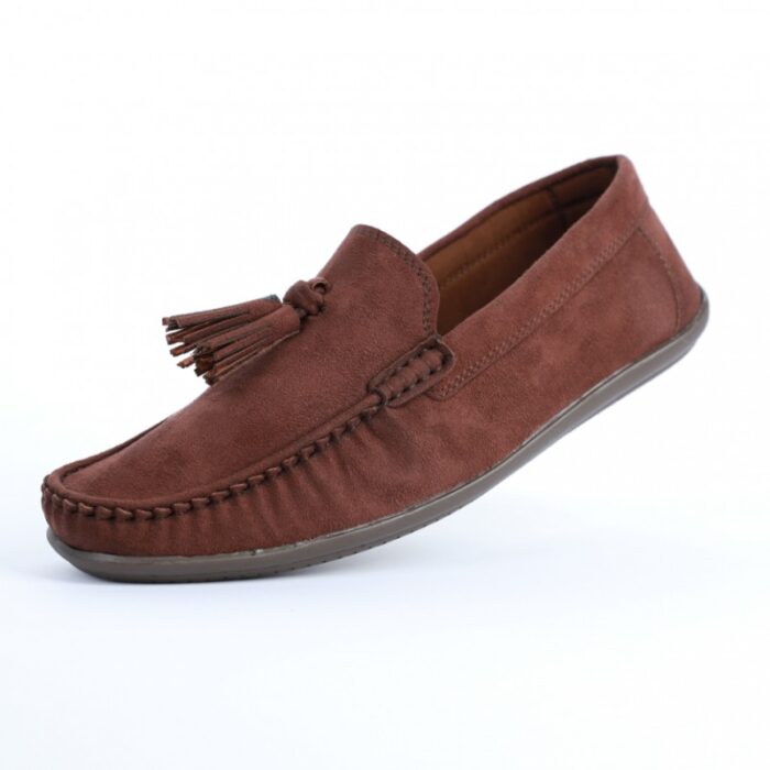 ⁦حذاء كاجوال شمواه للرجال لون بني غامق⁩ - الصورة ⁦3⁩