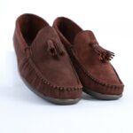 ⁦حذاء كاجوال شمواه للرجال لون بني غامق⁩ - الصورة ⁦4⁩