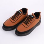 ⁦حذاء كاجوال جلد للرجال لون عسلي⁩ - الصورة ⁦3⁩