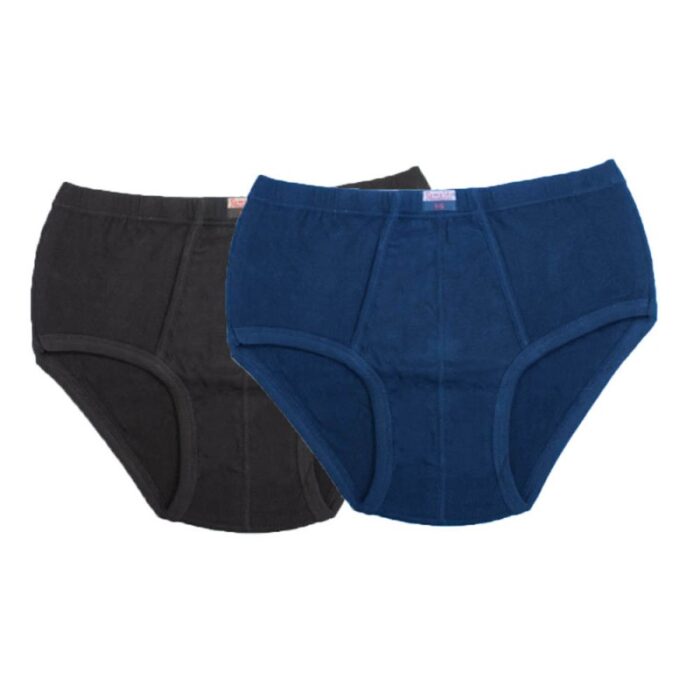 ⁦طقم سراويل داخلية رجالية مكونة من 2 قطعتين لون أسود وكحلي⁩ - الصورة ⁦4⁩