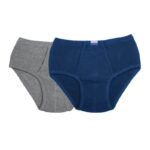 ⁦طقم سراويل داخلية رجالية مكونة من 2 قطعتين لون رمادي وكحلي⁩ - الصورة ⁦4⁩