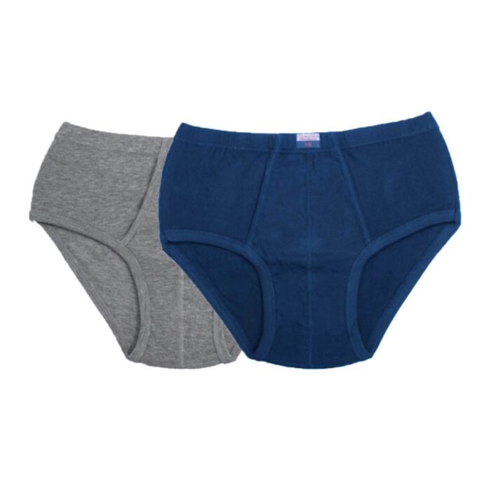 ⁦طقم سراويل داخلية رجالية مكونة من 2 قطعتين لون رمادي وكحلي⁩ - الصورة ⁦4⁩