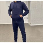 بجامة شتوية كاجوال بأكمام طويلة للرجال لون كحلي من Sami Boutique