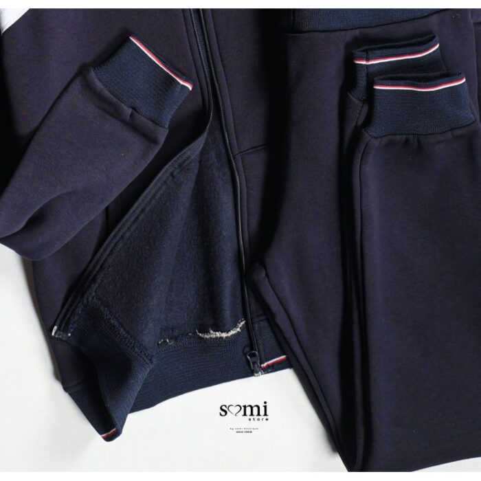 ⁦بجامة شتوية كاجوال بأكمام طويلة وسحاب للرجال لون كحلي من Sami Boutique⁩ - الصورة ⁦3⁩