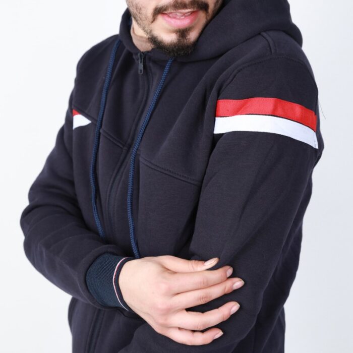 ⁦بجامة شتوية كاجوال بأكمام طويلة وسحاب للرجال لون كحلي من Sami Boutique⁩ - الصورة ⁦9⁩