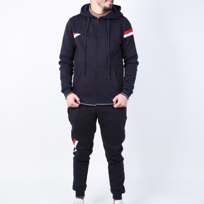 ⁦بجامة شتوية كاجوال بأكمام طويلة وسحاب للرجال لون كحلي من Sami Boutique⁩ - الصورة ⁦15⁩