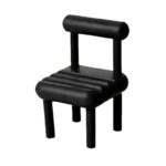 حامل جوال بلاستيك بتصميم كرسي لون أسود