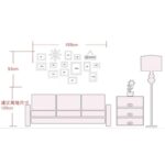 طقم براويز خشب متعدد الأحجام مُكون من 13 قطعة لون أسود