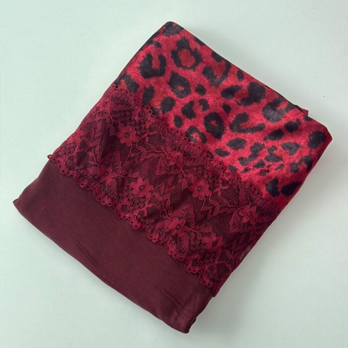 10327933_67db8c727da3a شال نسائي دانتيل وقماش مقاس 185×68 سم - الصورة 1