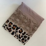 شال نسائي دانتيل وقماش مقاس 185×68 سم