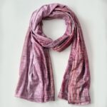 ⁦شال نسائي قماش لايكرا مقاس 170×68 سم موشح زهري⁩ - الصورة ⁦3⁩