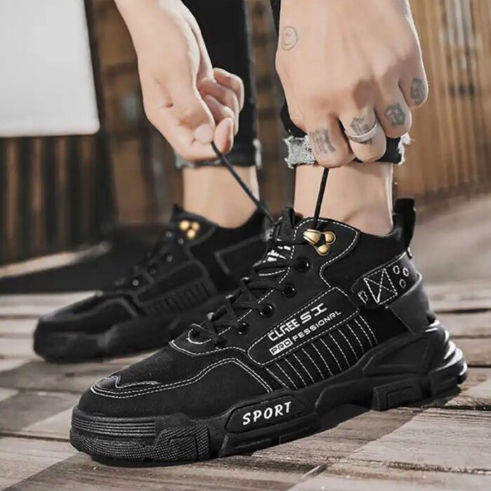 ⁦حذاء كاجوال للرجال لون أسود⁩ - الصورة ⁦2⁩