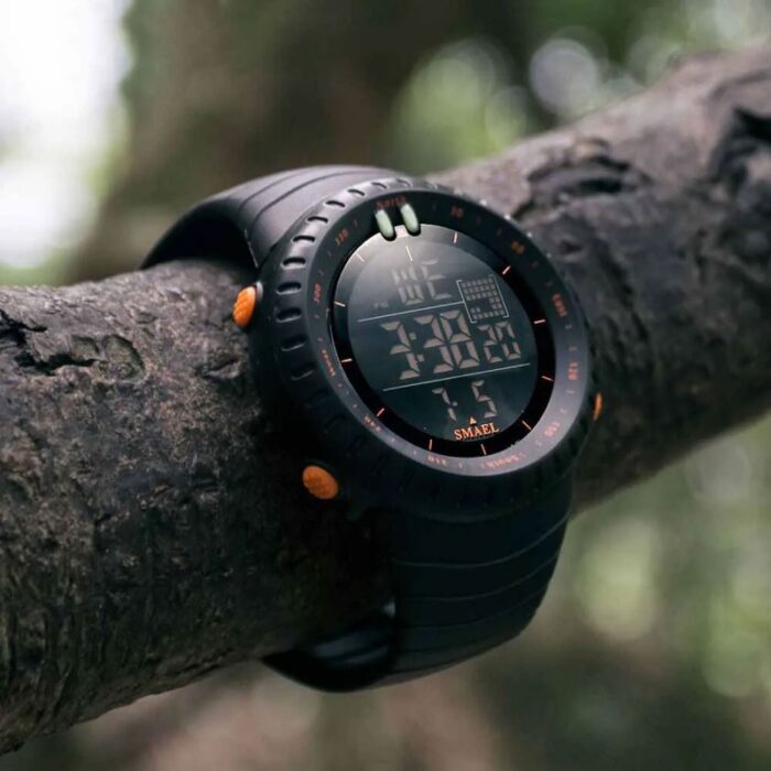⁦ساعة SMAEL دائرية رقمية  رياضية⁩ - الصورة ⁦2⁩