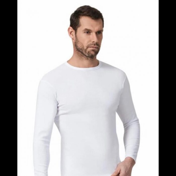 10328047_67db8cf67d6c2 تيشيرت داخلي بأكمام طويلة (بدي كم) للرجال لون أبيض - الصورة 1