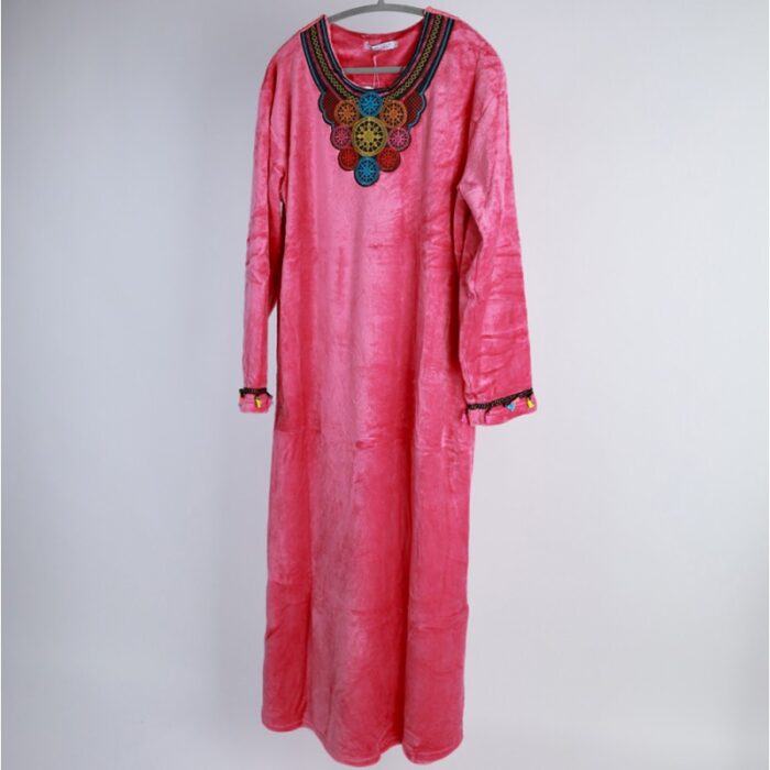 10328062_67db8d02b9113 بجامة فرو نسائية مُكونة من قطعتين لون زهري غامق - الصورة 1