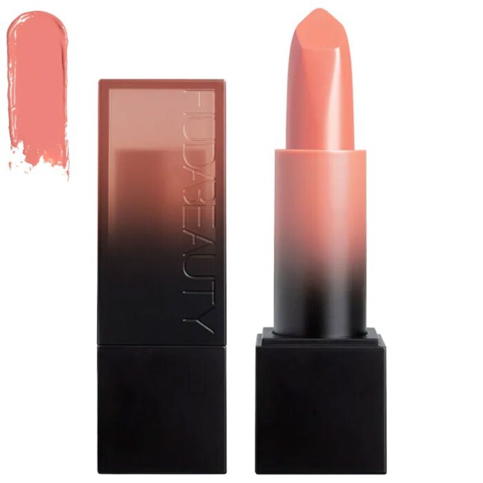 ⁦حمر شفاه باور بوليت جلو المرطب هدى بيوتي (موني بانل) 3 غم-Power Bullet Cream Glow Hydrating Lipstick Huda Beauty (Honey Bunl )⁩ - الصورة ⁦2⁩