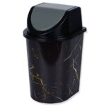 ⁦سلة مهملات مع غطاء لون أسود 42*25 سم⁩ - الصورة ⁦2⁩