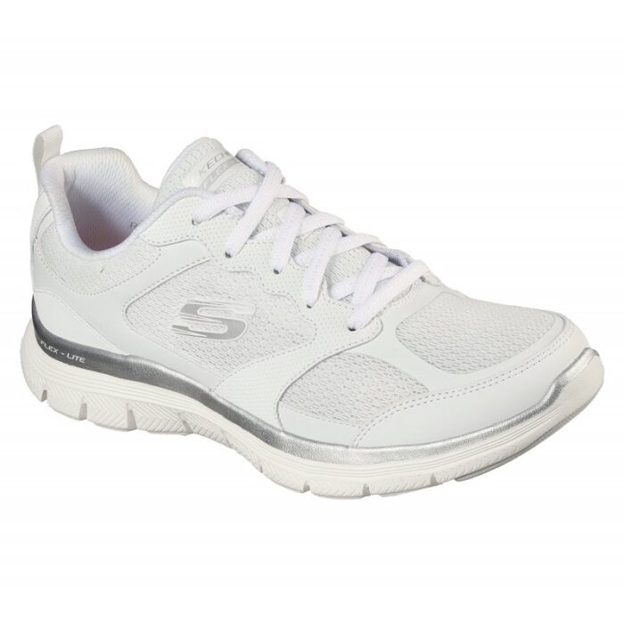 ⁦حذاء سكيتشرز فليكس ابريل 4.0-اكتيف فلو للنساء لون أبيض- Skechers Women's Appeal 4.0 - Active Flow Shoes‏⁩ - الصورة ⁦2⁩