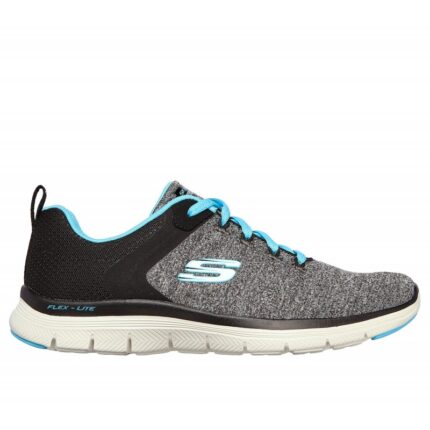 حذاء سكيتشرز فليكس ابريل 4.0 للنساء لون رمادي وأسود- Skechers Women's Flex Appeal 4.0 Shoes