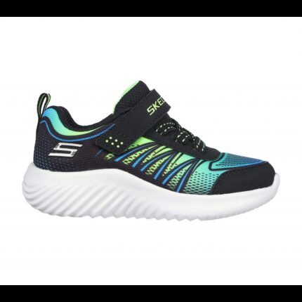 حذاء سكيتشرز باوندر -زاتك للأطفال لون أسود وأزرق ورمادي Skechers Kids' Bounder - Zatic Shoes