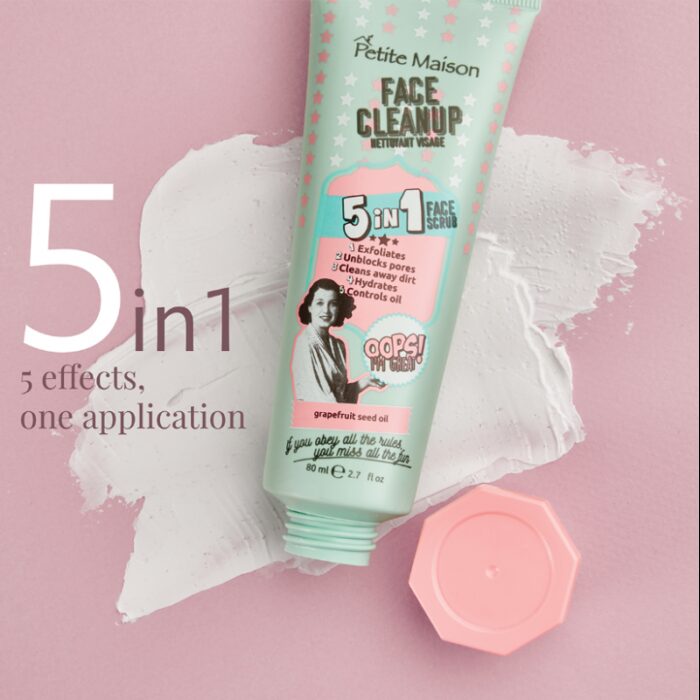 ⁦Petite Maison Face Cleanup 80ml - منظف للوجه ومقشر ومرطب 5 في 1 حجم 80 مل⁩ - الصورة ⁦5⁩
