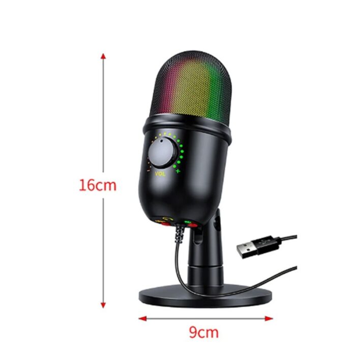 ⁦ميكروفون استوديو USB باللون الأسود⁩ - الصورة ⁦6⁩