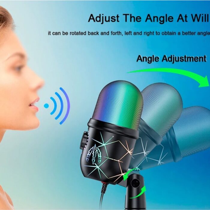 ⁦ميكروفون استوديو USB باللون الأسود⁩ - الصورة ⁦7⁩