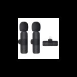 ⁦زوج ميكروفونات لاسلكية مع وصلة منفذ لايتنينج لون أسود⁩ - الصورة ⁦5⁩