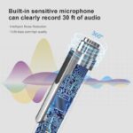 ⁦قلم مسجل صوت رقمي لون أسود⁩ - الصورة ⁦11⁩