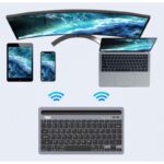 ⁦لوحة المفاتيح كيبورد بلوتوث متعدد الاجهزة لون أبيض- AOC KB701 Bluetooth Wireless Keyboard⁩ - الصورة ⁦2⁩