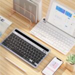 ⁦لوحة المفاتيح كيبورد بلوتوث متعدد الاجهزة لون أبيض- AOC KB701 Bluetooth Wireless Keyboard⁩ - الصورة ⁦5⁩