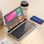 ⁦لوحة المفاتيح كيبورد بلوتوث متعدد الاجهزة لون أبيض- AOC KB701 Bluetooth Wireless Keyboard⁩ - الصورة ⁦7⁩