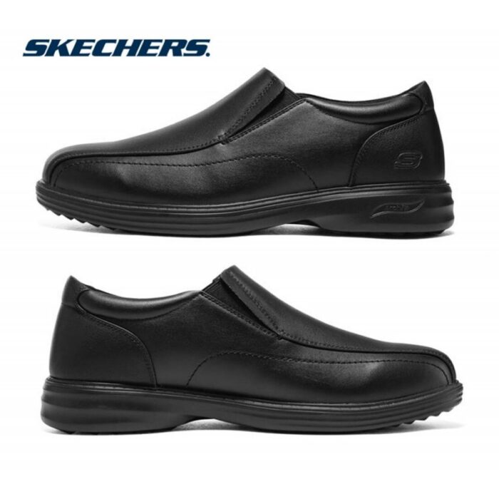 ⁦Skechers Men's Arch Fit Ogden Shoes - حذاء سكيتشرز  ارش فيت اوجدن للرجال لون أسود⁩ - الصورة ⁦5⁩