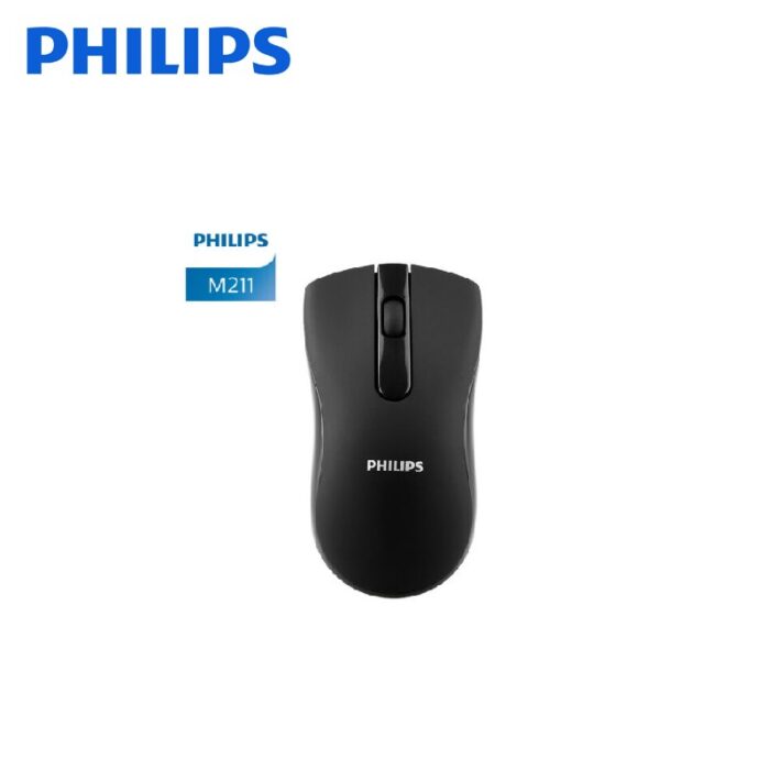 10328778_67db8ff5a88ba ماوس لاسلكي لون أسود من فيليبس M211 - الصورة 1